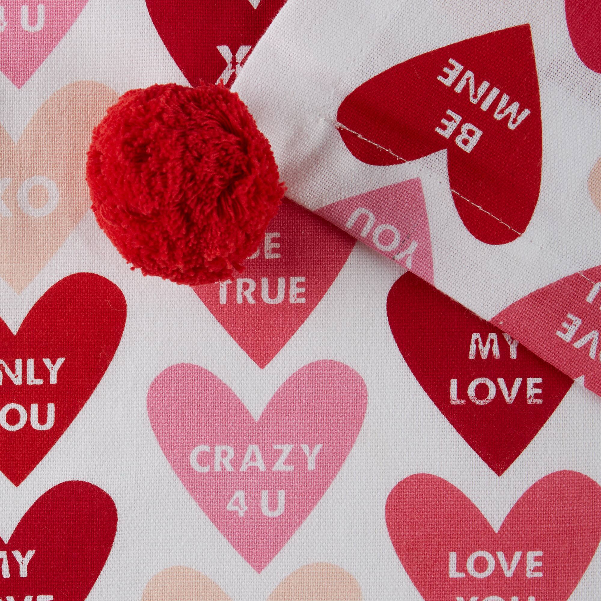 DII® 72" Conversation Hearts Print Table Runner